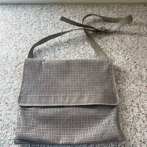 HOBO Gray Perforated Shoulder Bag